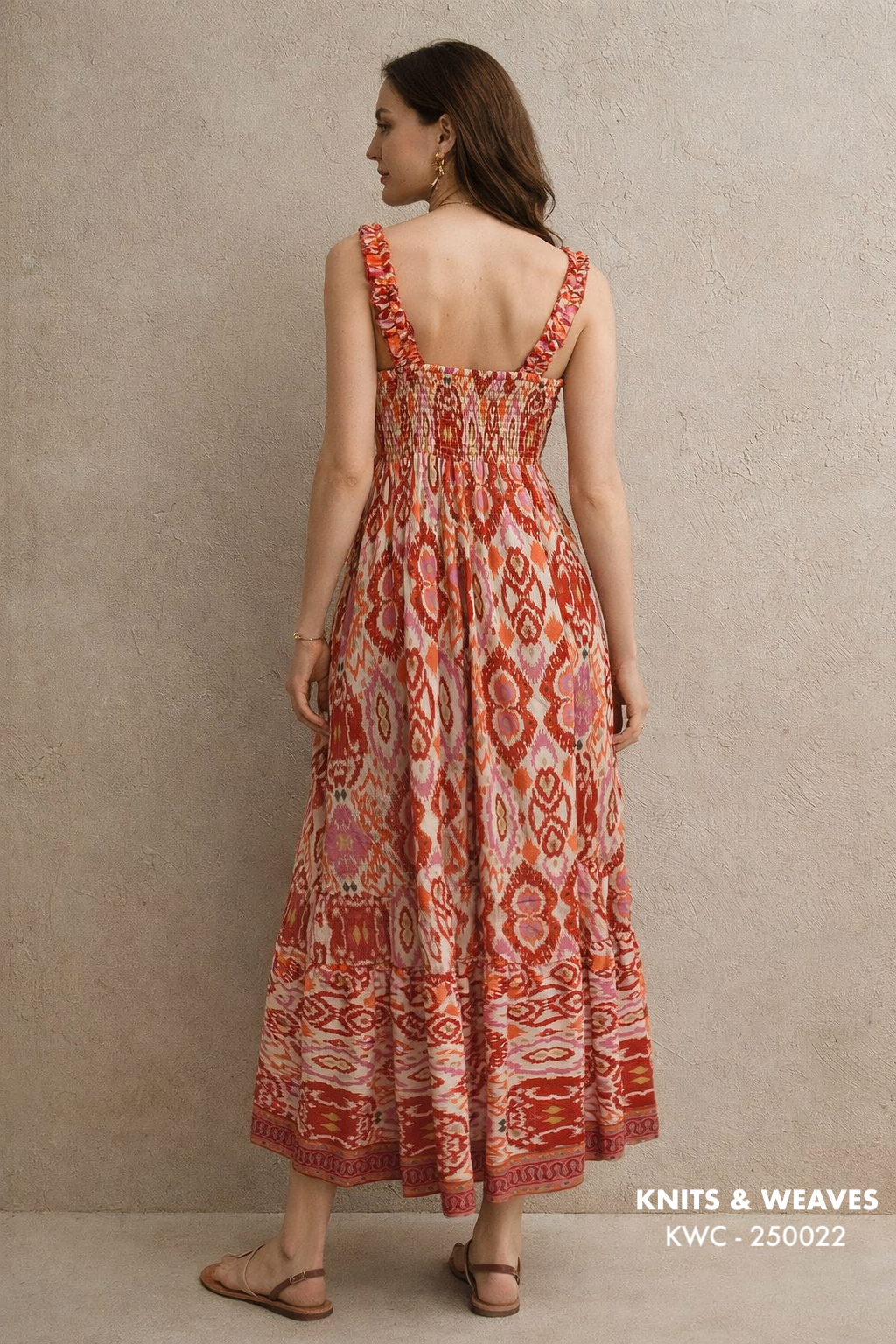 Vestido Midi Agra Volantes