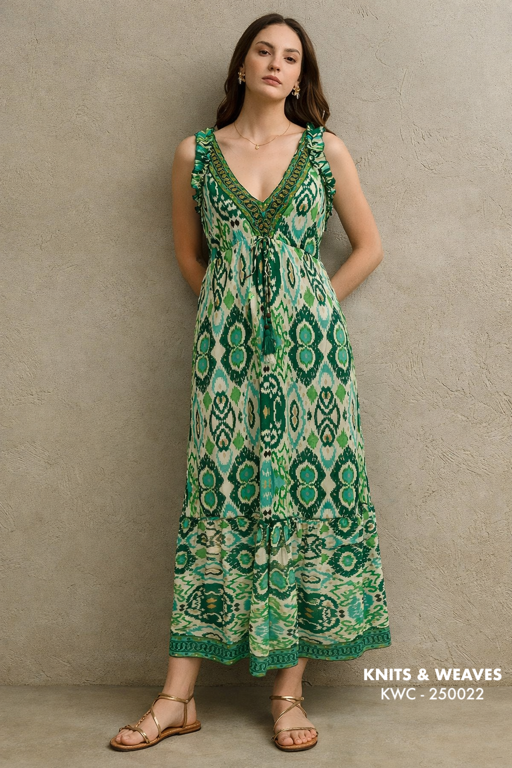 Vestido Midi Agra Volantes