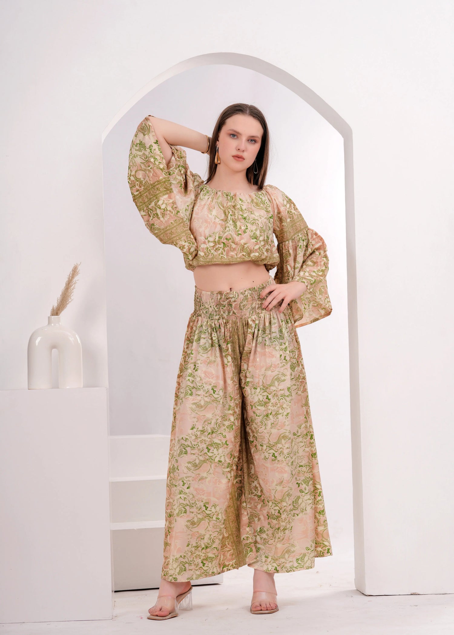 Conjunto Crop Top & Pantalón Wide Leg