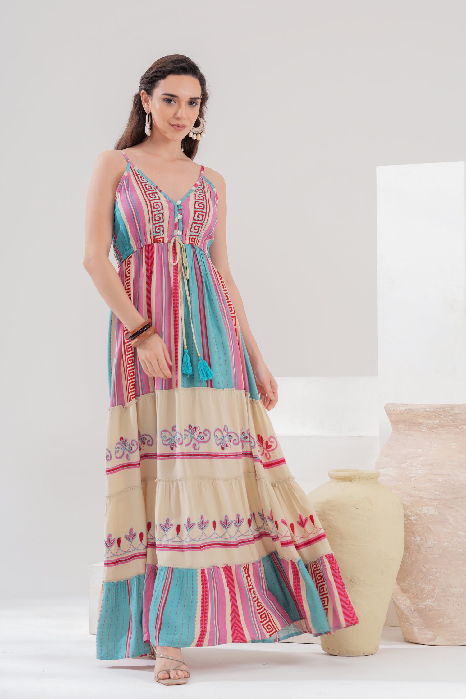 Vestido Maxi Amara Boho Sunset