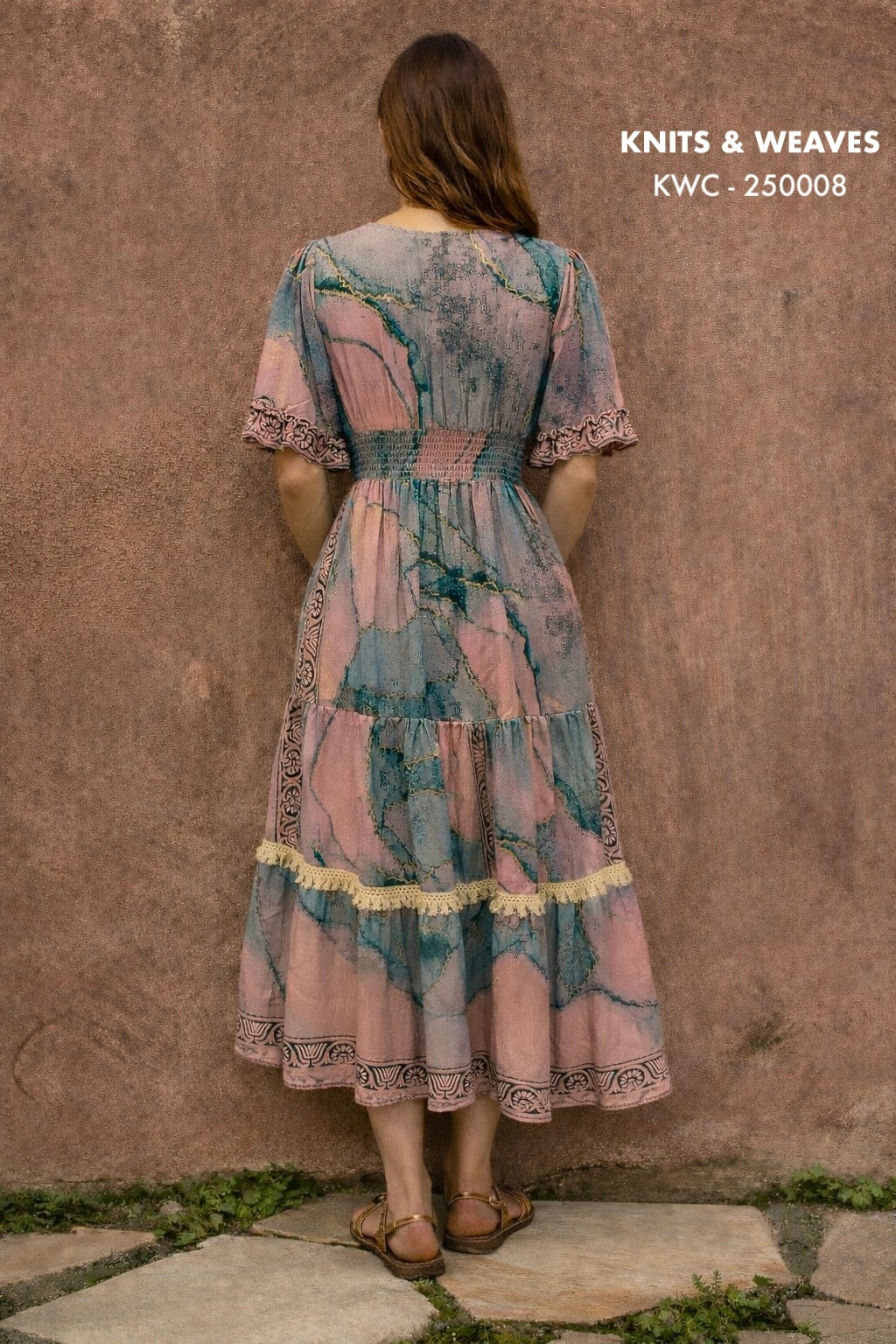 Vestido Midi Jodhpur Con Mangas