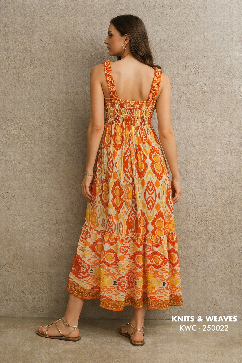 Vestido Midi Agra Volantes