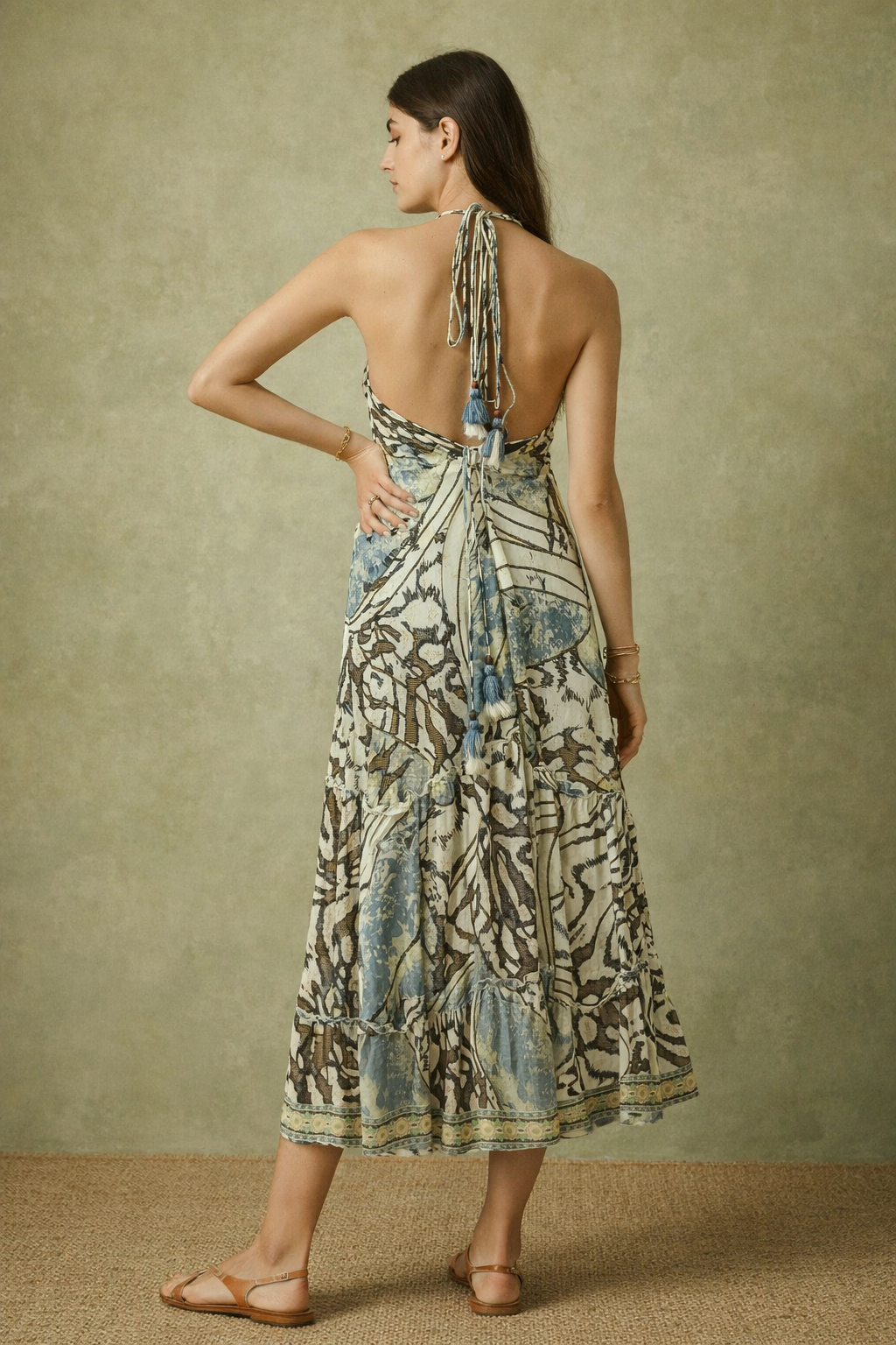Vestido Midi Jaipur Espalda Abierta