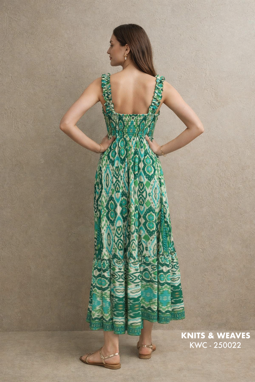 Vestido Midi Agra Volantes