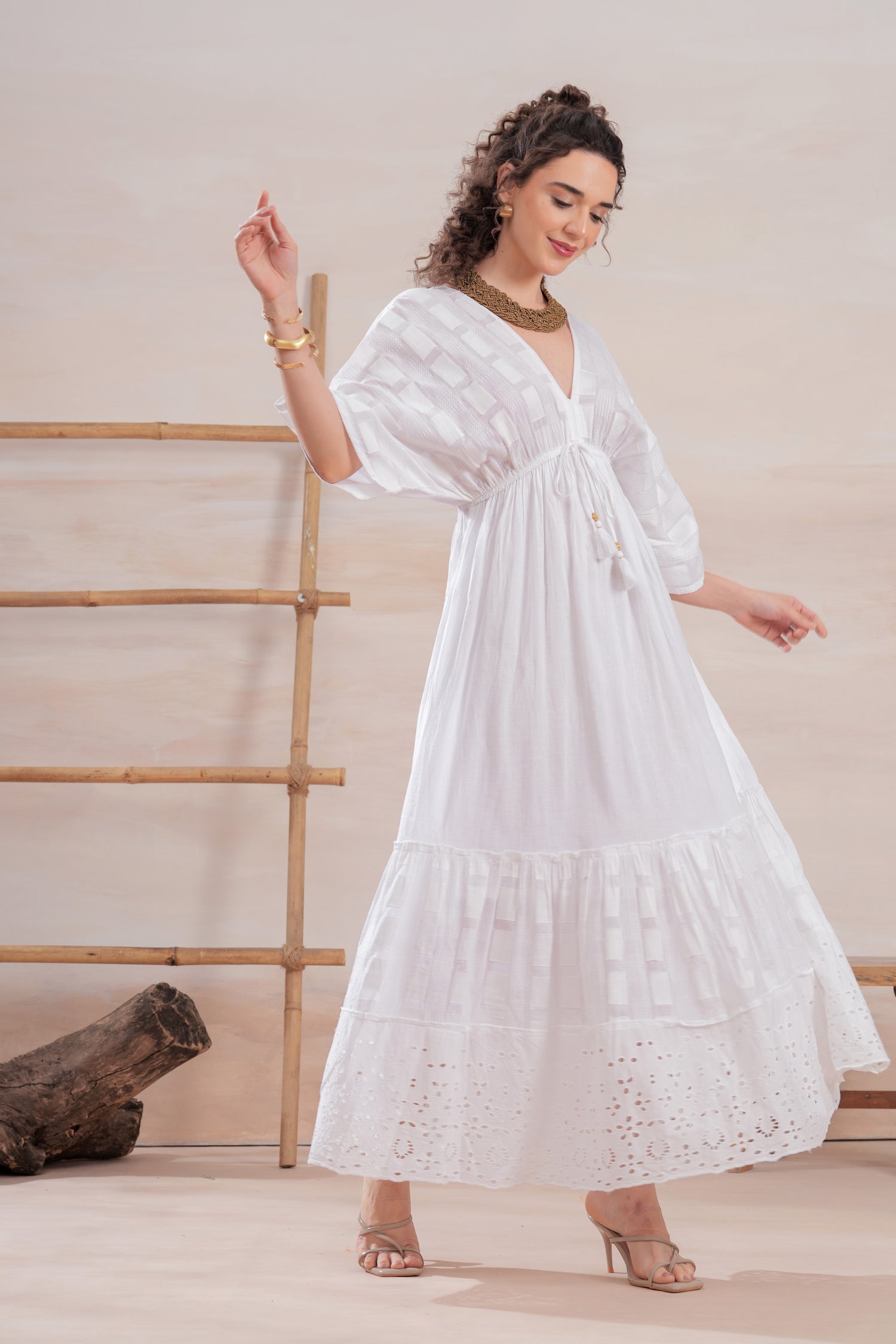 Vestido Midi Blanca Serena