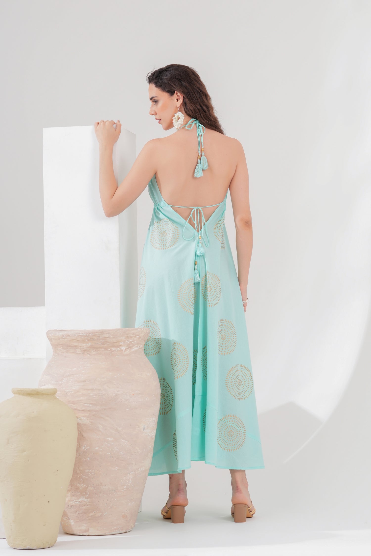 Vestido maxi golden sun