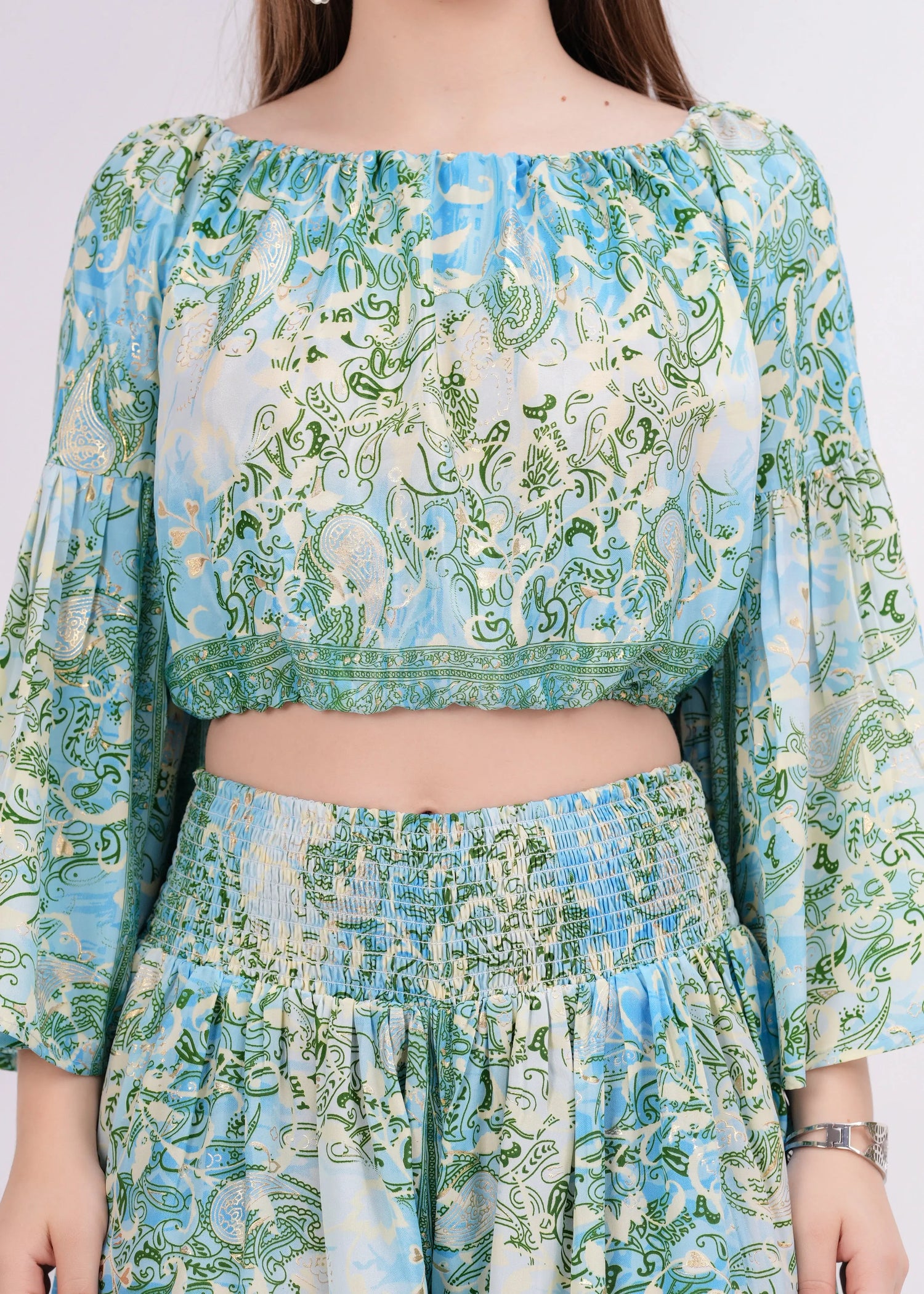 Conjunto Crop Top & Pantalón Wide Leg