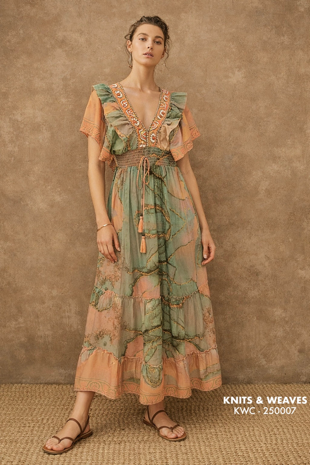 Vestido Midi Varanasi Étnico